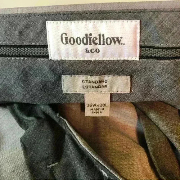 Goodfellow & CO Lightweight Jet Gray Standard Fit Wool Rich Suit Pants NWT - Picture 4 of 13
